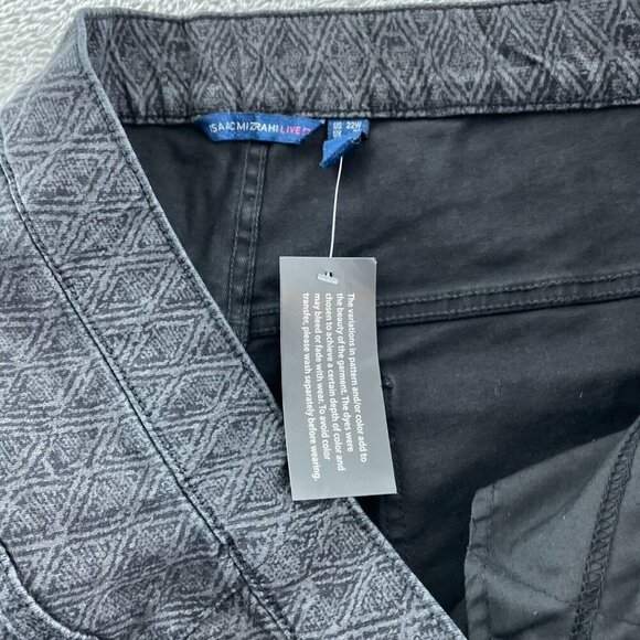 Isaac Mizrahi Live Womens Plus Size 22W Cotton Blend Wide-Leg Pants NWT 4079 - Picture 4 of 11